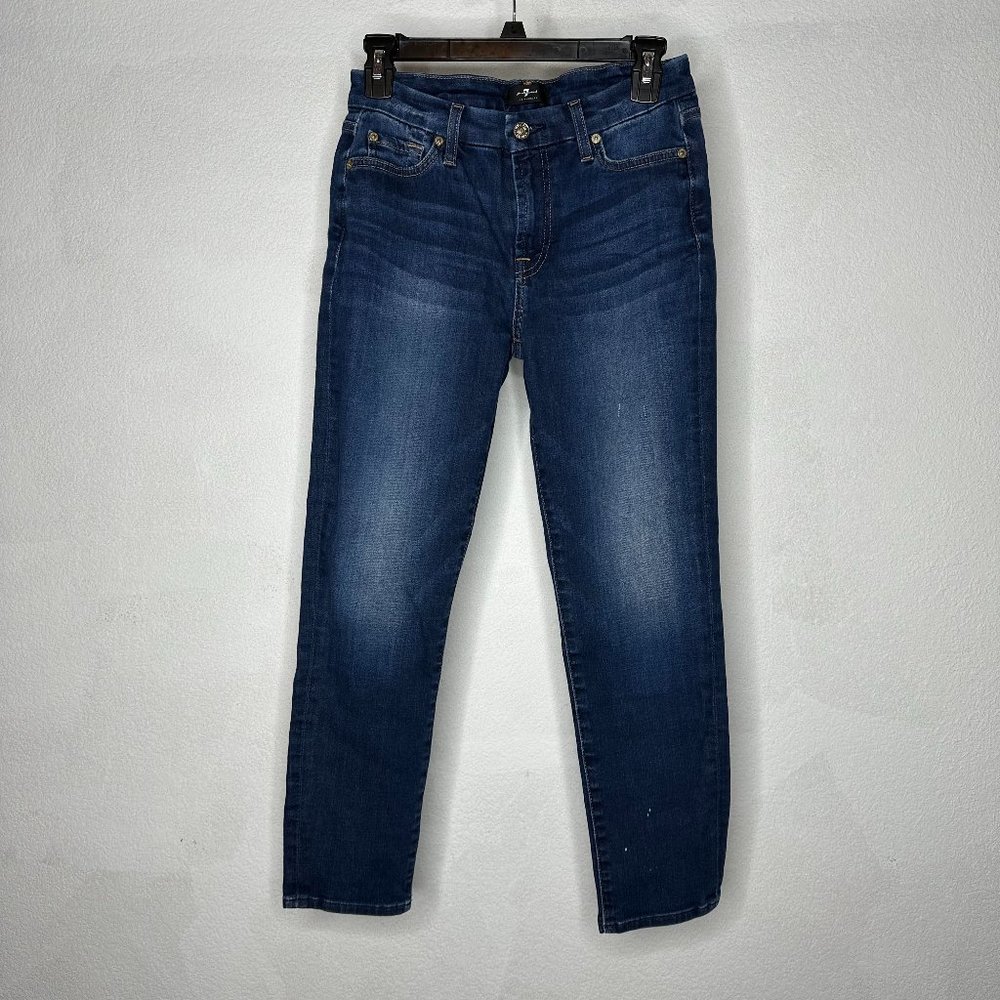 7 For All Mankind Blue Jeans Women’s Size 27 x 25 RN#115561